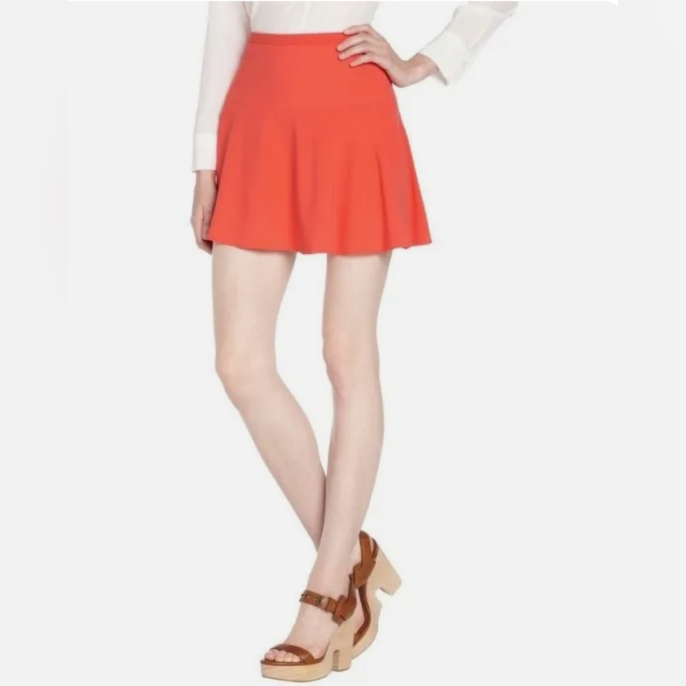 BCBGMAXAZRIA Bright Poppy Color Lucy Mini Skirt Size XS
